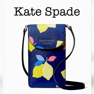 Kate Spade Cameron Lemon Zest North South Flap Phone Crossbody